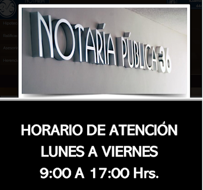 Dirección, horario, teléfono y opiniones de Notaría 36 en San Luis Potosí