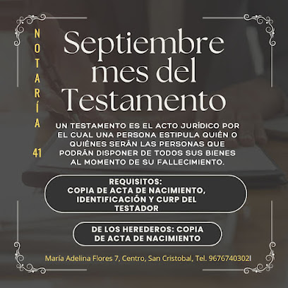 Dirección, horario, teléfono y opiniones de Notaría 41 en San Cristóbal de las Casas