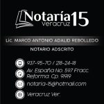 Dirección, horario, teléfono y opiniones de Notaría 15 en Veracruz